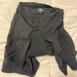 Black Cycling Shorts with Blue Padding